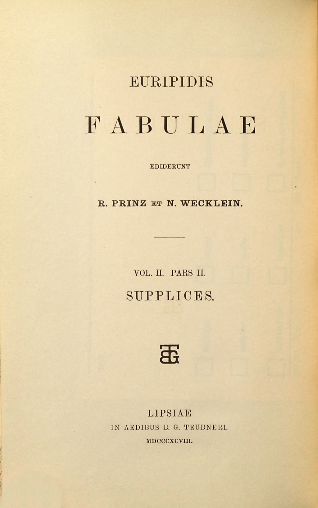 Cover of Euripidis Fabulae . 2,2, Supplices