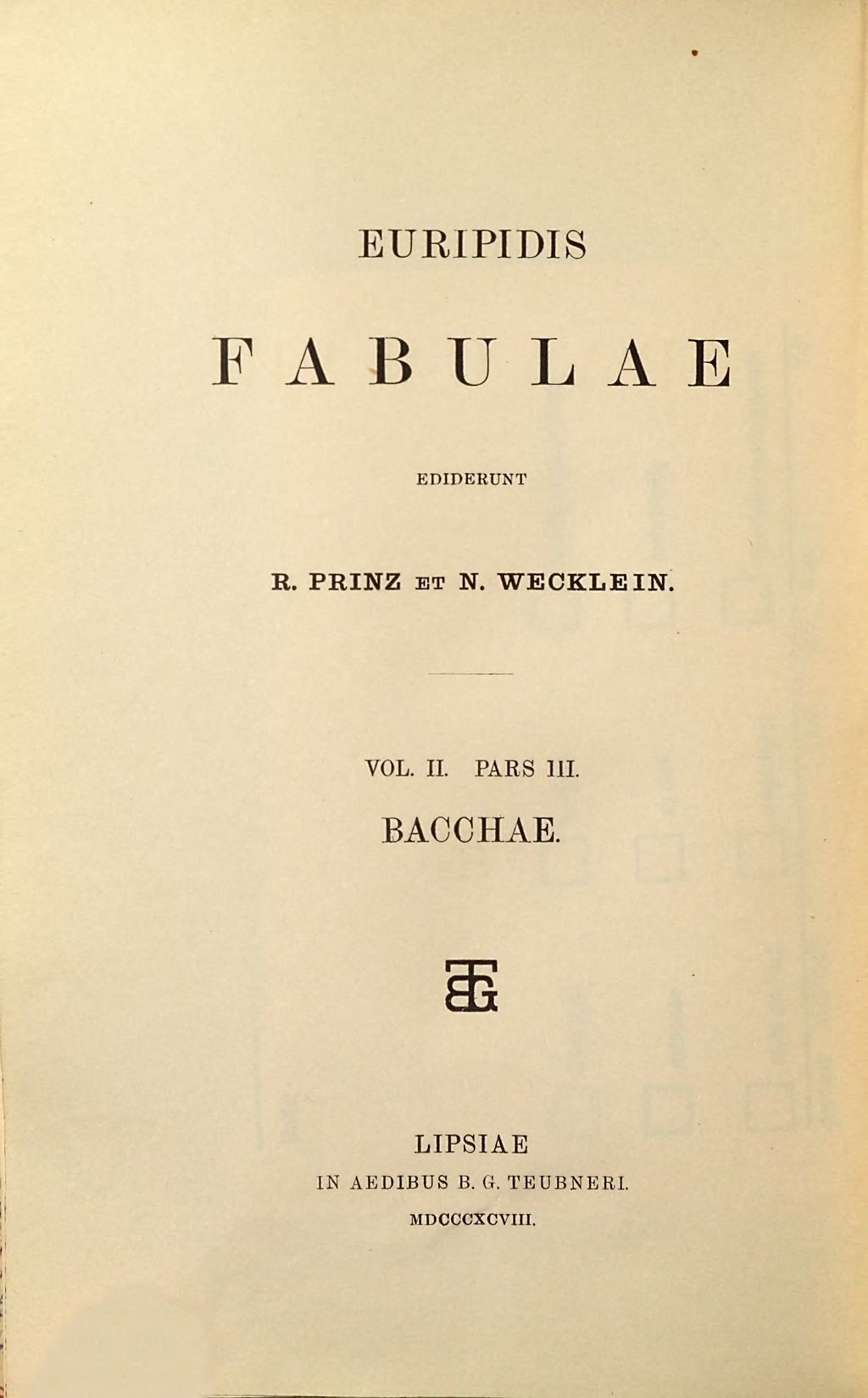 Cover of Euripidis Fabulae . 2,3, Bacchae