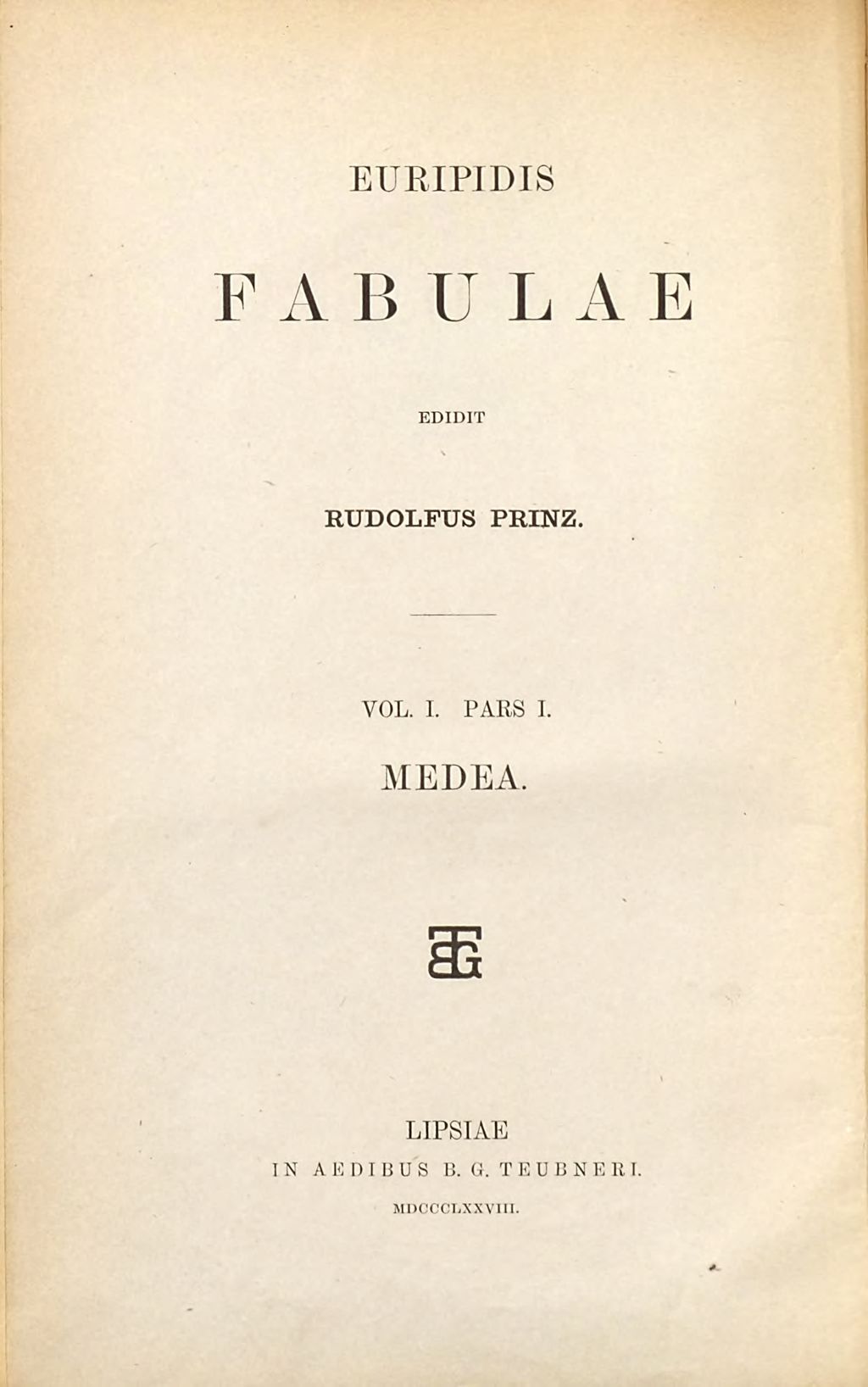 Cover of Euripidis Fabulae . 1,1, Euripidis Medea
