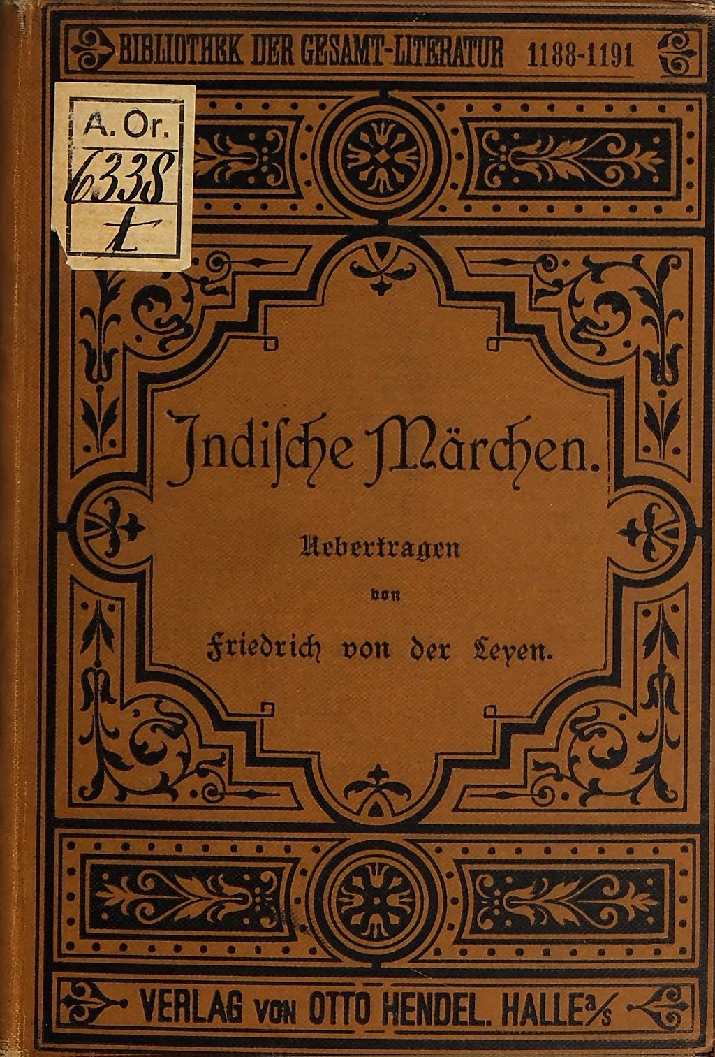 Cover of Indische Märchen übertragen von Friedrich von der Legen