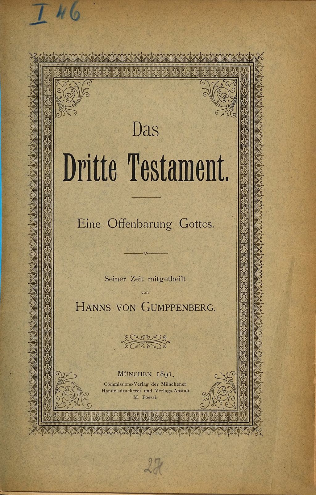 Cover of Das dritte Testament