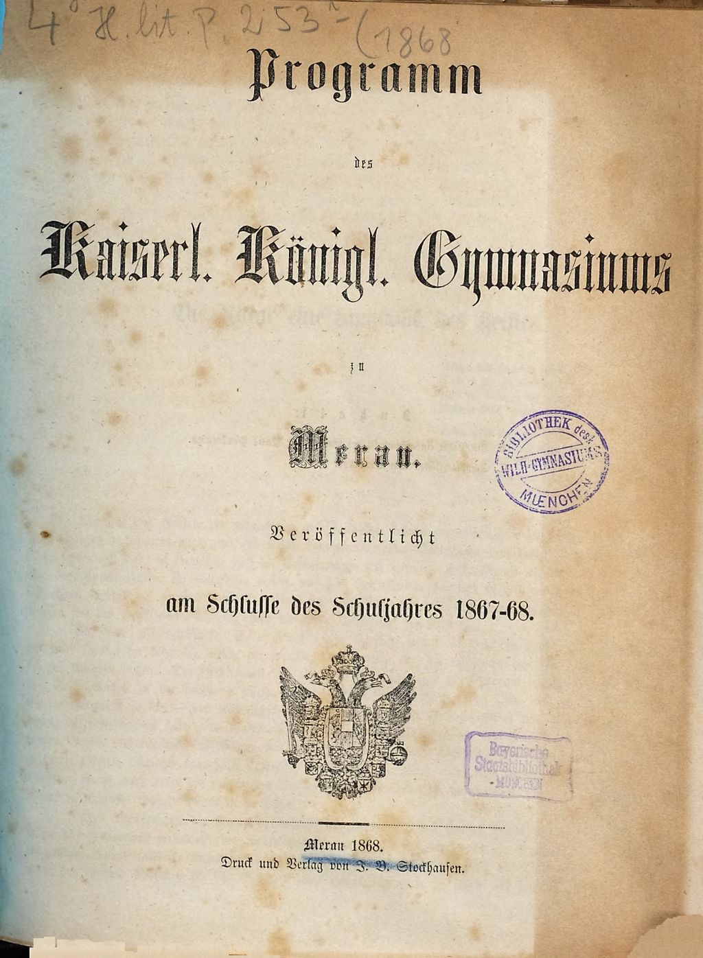 Cover of Die Natur, eine Symbolik des Geistes. 1. (1868). - S. 1 - 22. - (... ; 1867-68)