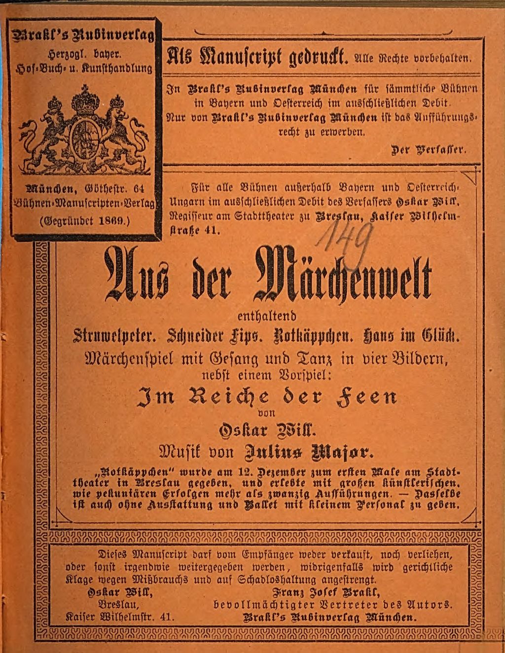 Cover of Aus der Märchenwelt enthaltend Struwelpeter