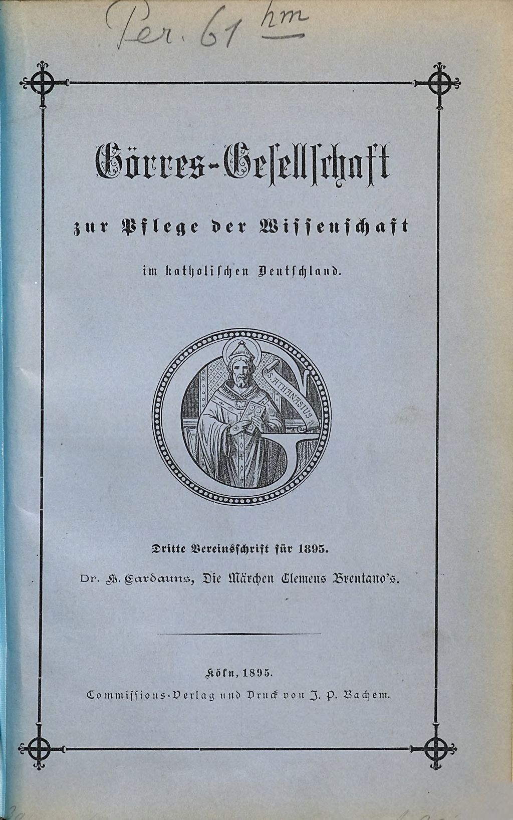 Cover of Die Märchen Clemens Brentano's