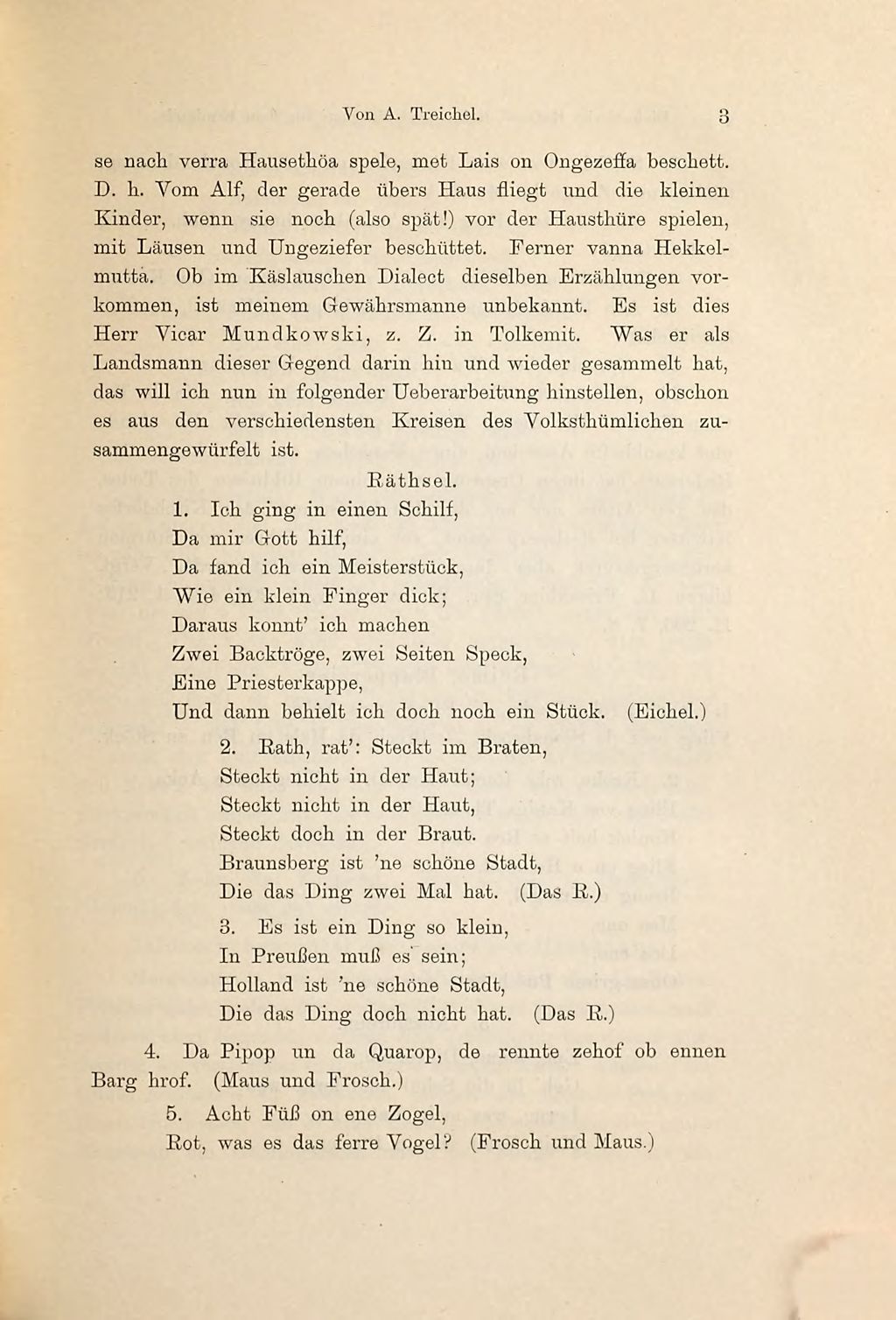 Cover of Dialectische Räthsel, Reime und Märchen aus dem Ermlande