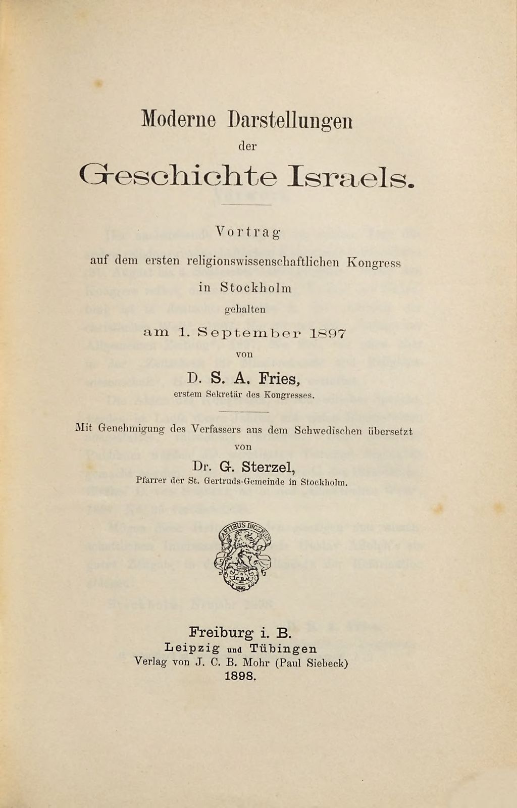 Cover of Moderne Darstellungen der Geschichte Israels