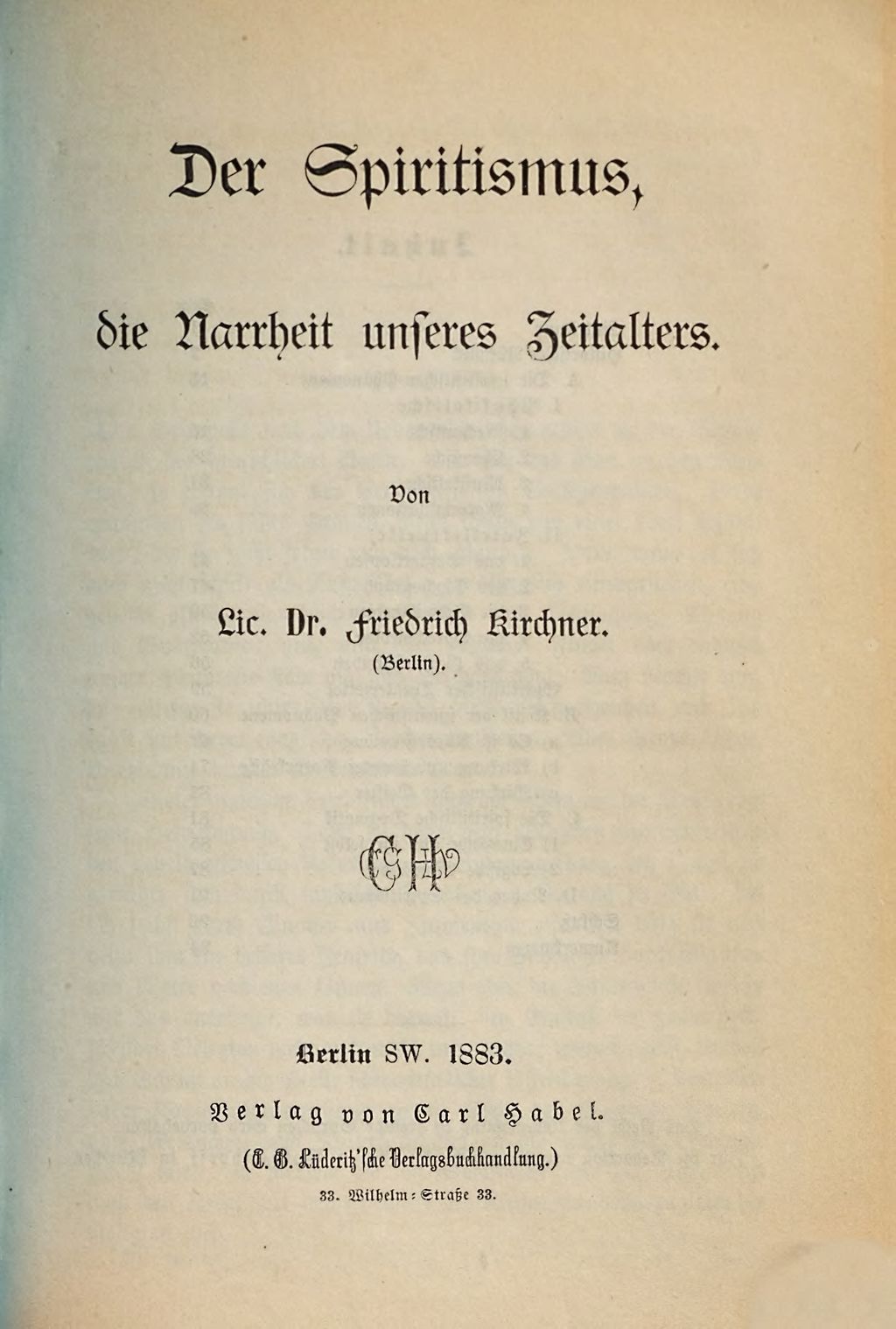Cover of Der Spiritismus , die Narrheit unseres Zeitalters