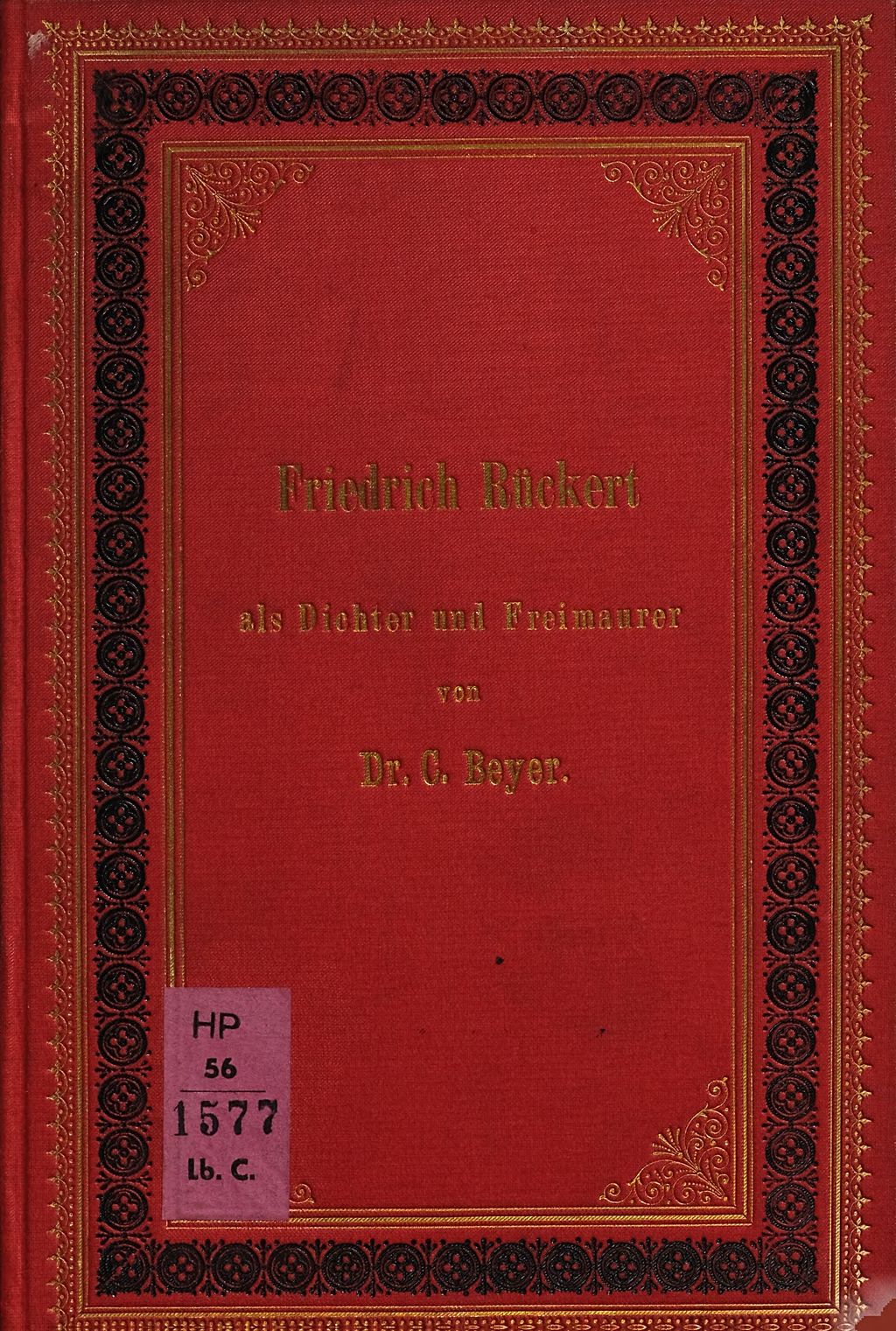 Cover of Friedrich Rückert als Dichter und Freimaurer