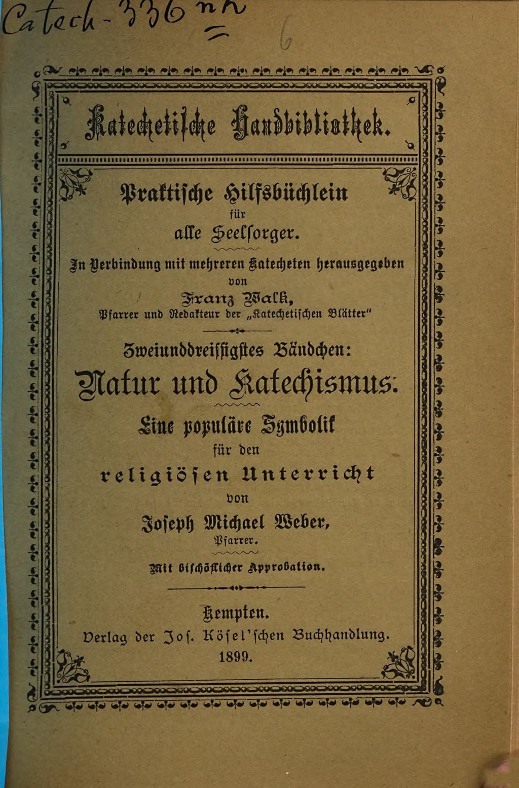 Cover of Natur und Katechismus