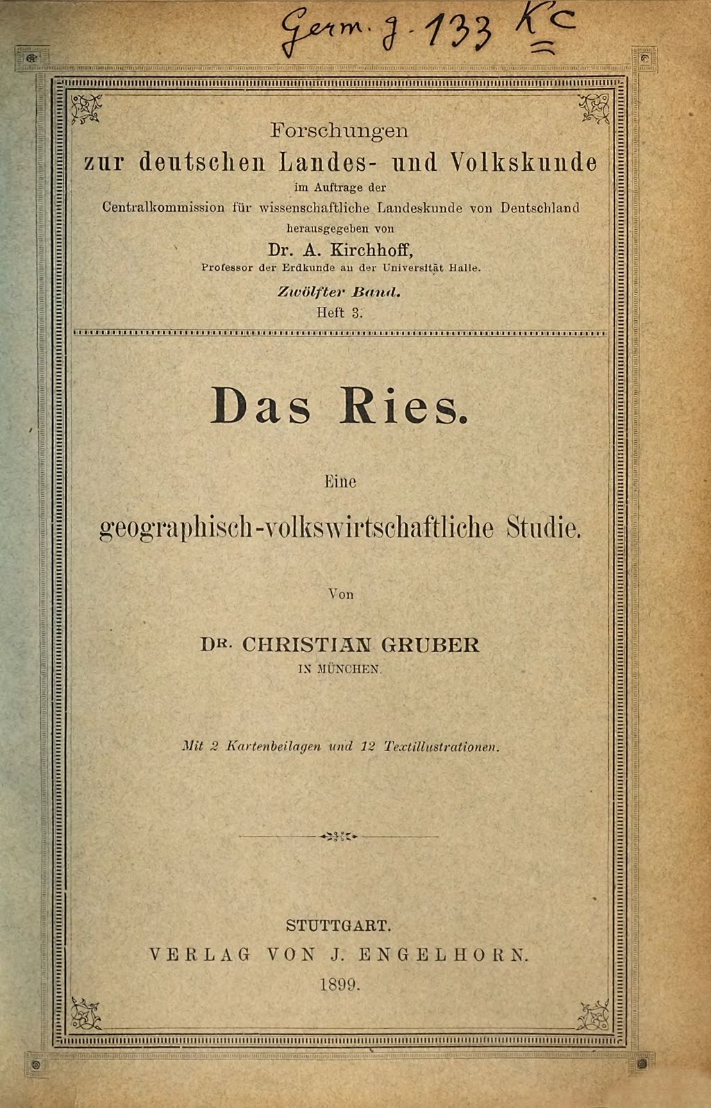 Cover of Das Ries