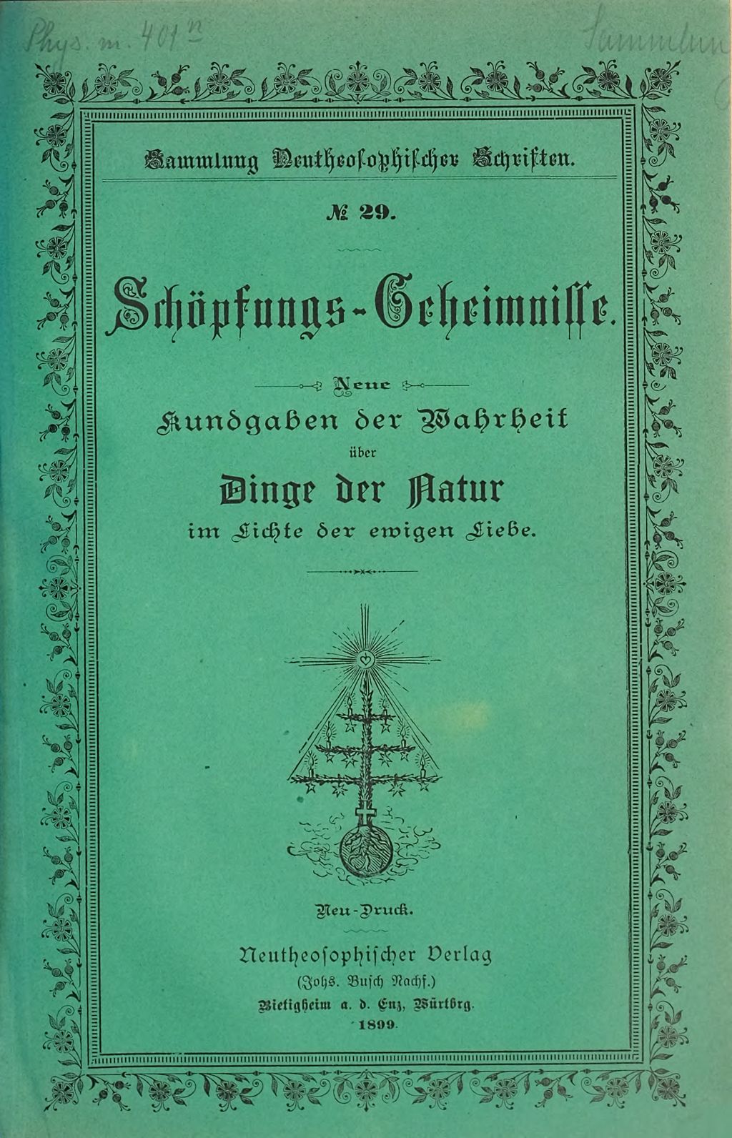 Cover of Schöpfungs-Geheimnisse