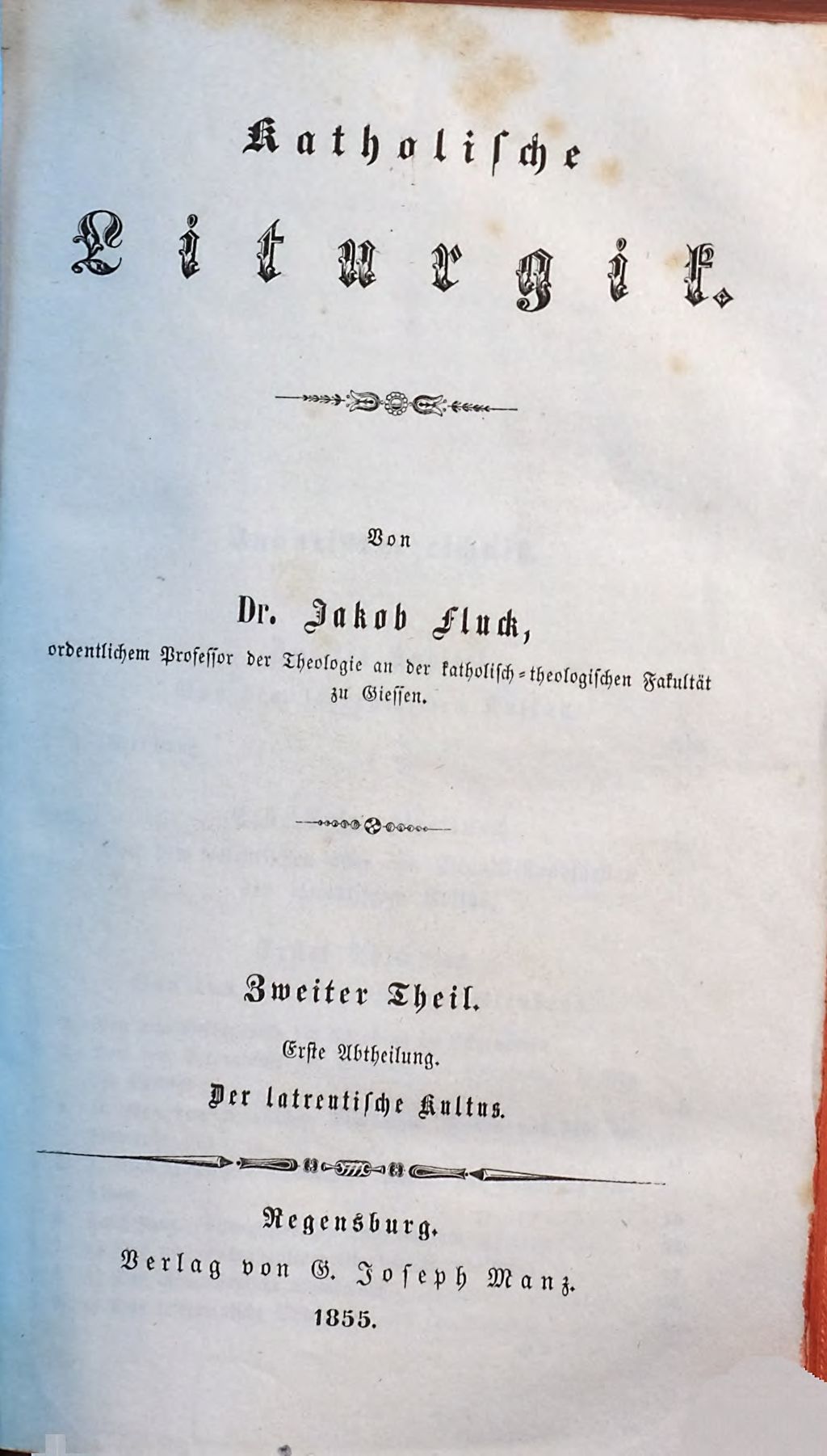 Cover of Katholische Liturgik. 2,1, Der latreutische Kultus