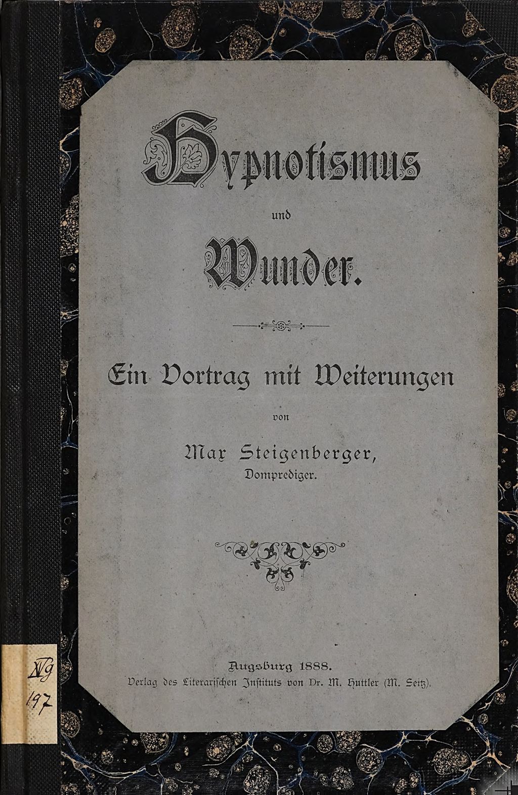 Cover of Hypnotismus und Wunder