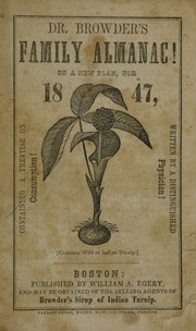 Cover of Dr. Browder's family almanac!