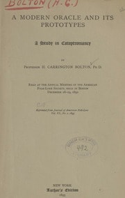 Cover of A modern oracle and its prototypes