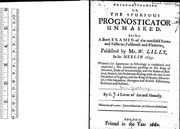 Cover of Pseudoastrologos Or The Spurious Prognosticator Unmasked... By John Gadbury