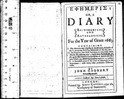 Cover of 1663 Ephemeris Or A Diary Astronomical by John Gadbury