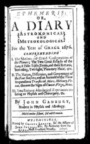 Cover of Ephemeris 1676