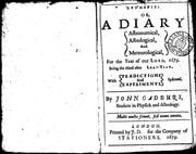 Cover of Ephemeris 1679 by John Gadbury