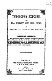 Cover of Theosophy Exposed: or, Mrs. Besant and Her Guru