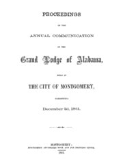Cover of Proceedings of the annual communication of the Grand Lodge of Alabama