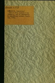 Cover of Lettre d'un Anglois a un François, sur la découverte du magnétisme animal, et observations sure cette lettre