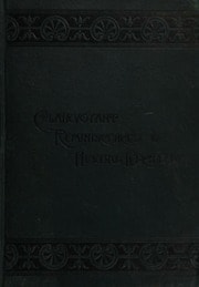 Cover of Clairvoyant reminiscences and herbal recipes