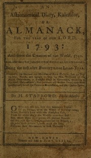 Cover of An astronomical diary, kalendar, or almanack, for the year of our Lord, 1793