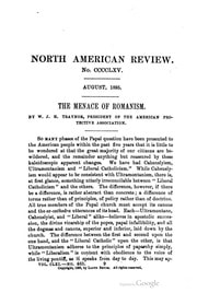 Cover of The Menace of Romanism