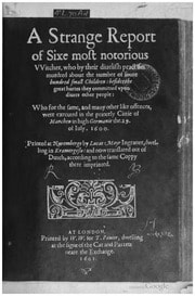Cover of A Strange Report Of Sixe Most Notorious Witches ( 1601)