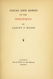 Cover of Albany F Major Sagas & Songs Of The Norsemen