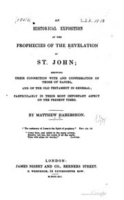 Cover of An Historical Exposition Of The Prophecies Of The Revelation