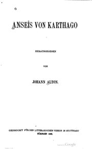 Cover of Anseïs von Karthago, herausgegeben von Johann Alton