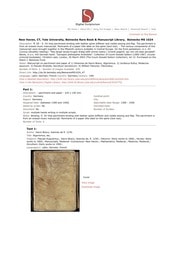Cover of Beinecke MS 1024, Algorismus, etc