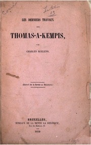 Cover of Les derniers travaux sur Thomas-a-Kempis