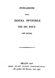 Cover of Spiegazione della donna invisibile del sig. Rouy con figure