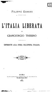 Cover of L' Italia liberata di Giangiorgio Trissino. Contributo alla storia dell' epopea italiana