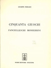Cover of Cinquanta Giuochi Fanciulleschi Monferrini