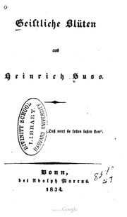 Cover of Geistliche Blüten aus Heinrich Suso