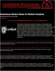 Cover of Hexenhaus: Gothic Music Interview 1999