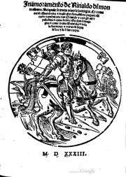 Cover of Inamoramento de Rinaldo di Monte Albano. Nel quale se tratta diuerse battaglie. Et come occise Mambrino e molti altri famosissimi pagani: Et come combatette con Orlando e con gli altri paladini e come bebbe Guidon seluaggio e come trouo Baiardo: e de la sua morte e miracoli li qua li fece e fa il suo corpo