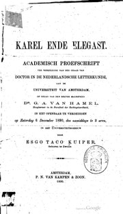 Cover of Karel ende Elegast