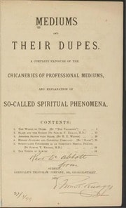 Cover of Mediums And Their Dupes