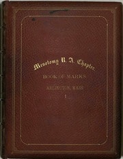 Cover of Menotomy Royal Arch Chapter Book of Marks