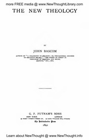 Cover of New Theology By John Bascom