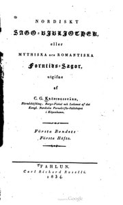 Cover of Nordiskt sago-bibliothek, eller mythiska och romantiska forntids-sagor, utgifne af C. G. Kröningssvärd