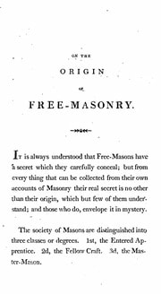 Cover of On The Origin Of Free Masonry, Thomas Paine