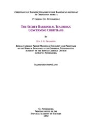 Cover of The Secret Rabbinical Teachings Concerning Christians