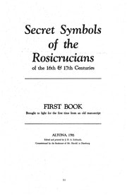 Cover of Secret Symbols of the Rosicrucians of the 16th and 17th Centuries, Book 1