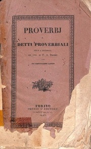 Cover of Proverbi e detti proverbiali scelti e ristampati per cura di P. A. Barosso con gli equivalenti latini